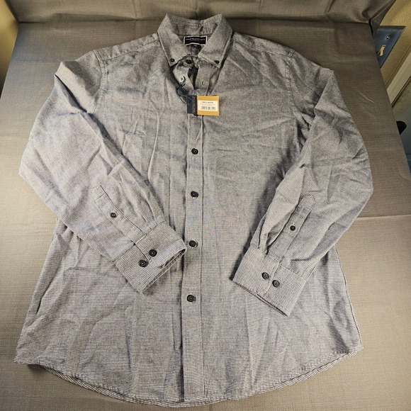 Charles Tyrwhitt Other - Charles‎ Tyrwhitt Mens Slim Fit Flannel Shirt Blue Puppytooth Dobby NWT L